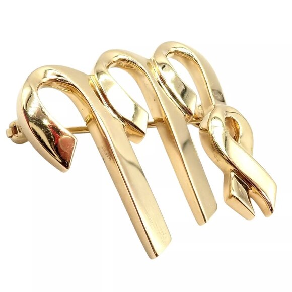 Authentic! Tiffany & Co Paloma Picasso 18k Yellow Gold Zodiac Virgo Pin Brooch - Picture 8 of 10